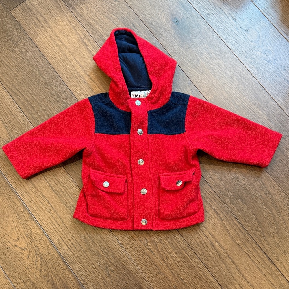 Kids Headquarters Red and Black Hooded Jacket C17-008